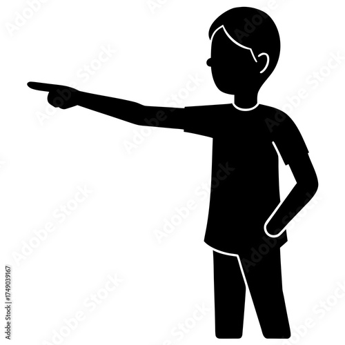 business man pointing