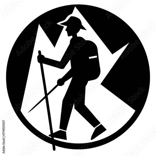 silhouette of a man with a bag