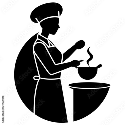 vector illustration of a chef