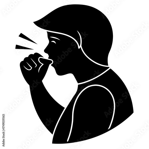 silhouette of a man with a cigarette