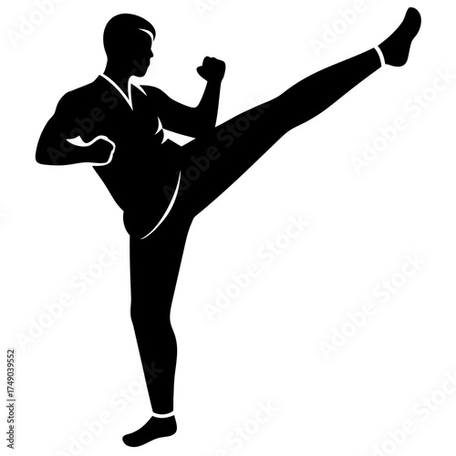 silhouette of a young man