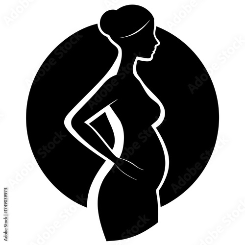 silhouette of pregnant woman