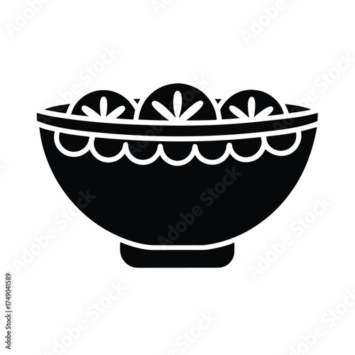 Ceviche Bowl Icon Vector Illustration