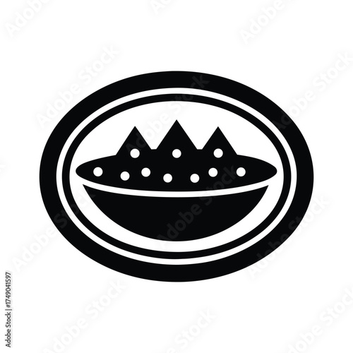 Tapas Plate Icon Vector Illustration