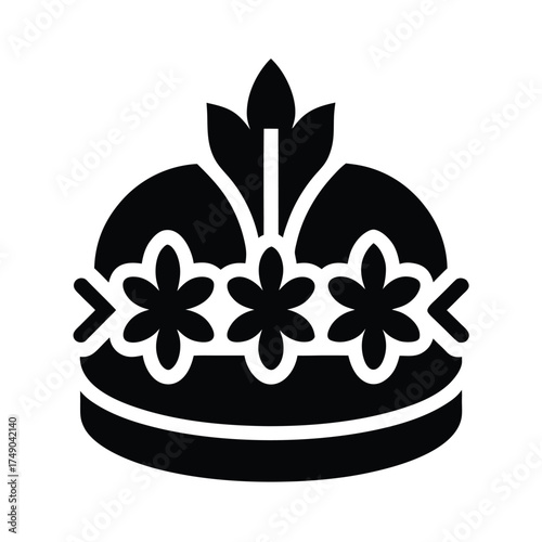 Saint Honore Cake Icon Vector Illustration