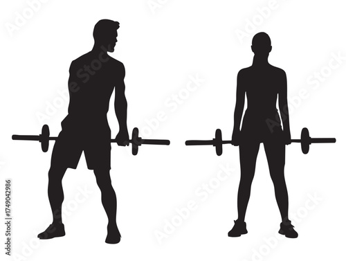Silhouette of human leg and foot isolated against white background