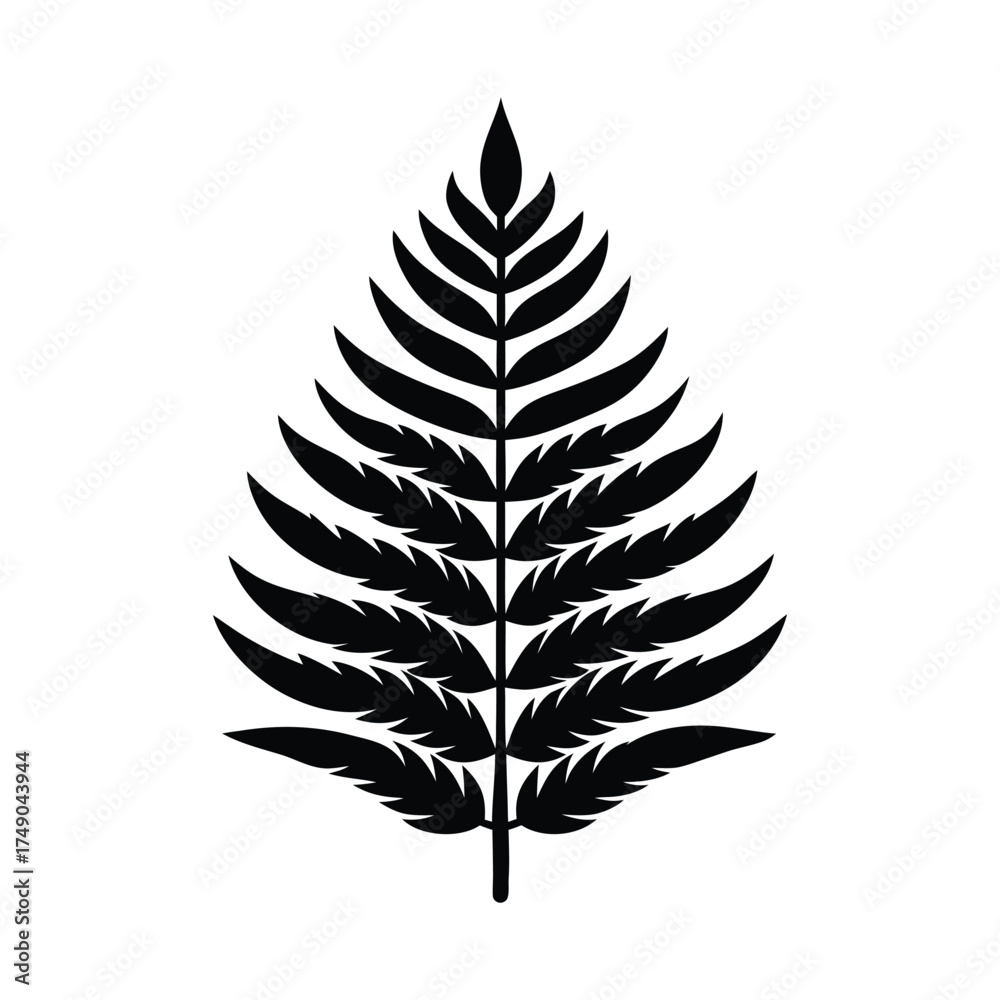 Fototapeta premium Water Fern Icon Vector Illustration