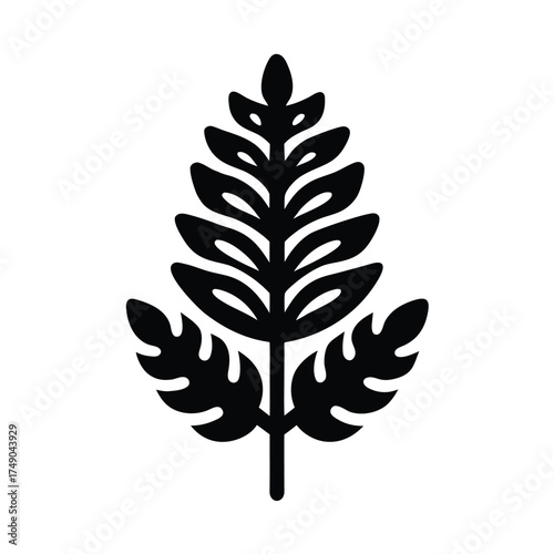 Salvinia Fern Icon Vector Illustration