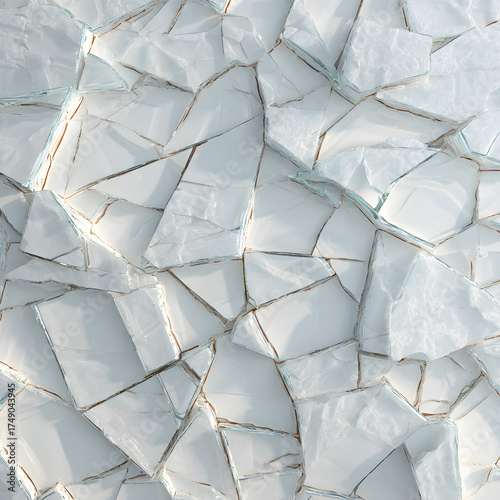 Abstract glacial ice texture with subtle blue tones evokes coldness and the fragility of nature.