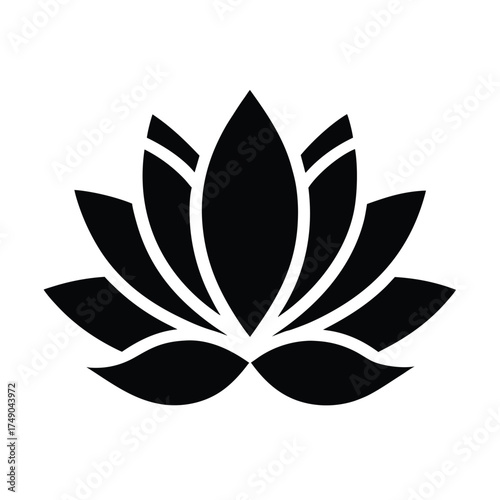 Lotus Flower Icon Vector Illustration