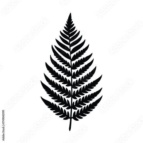 Floating Fern Icon Vector Illustration