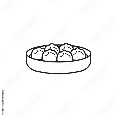 Dim sum icon ilustration