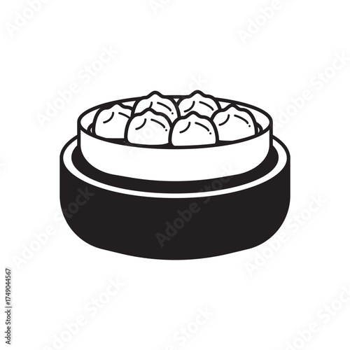 Dim sum icon vector