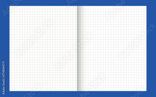 Graph paper. Printable lined and squared grid paper with color lines. Geometric background for school, textures, notebook, diary. Copy space blank.
