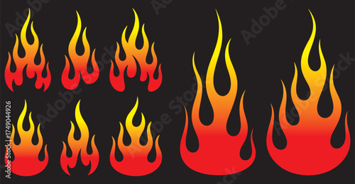 vector illustration of a fire
