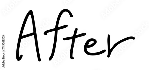「After」手書き文字
