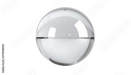 Clear plastic capsule on black background