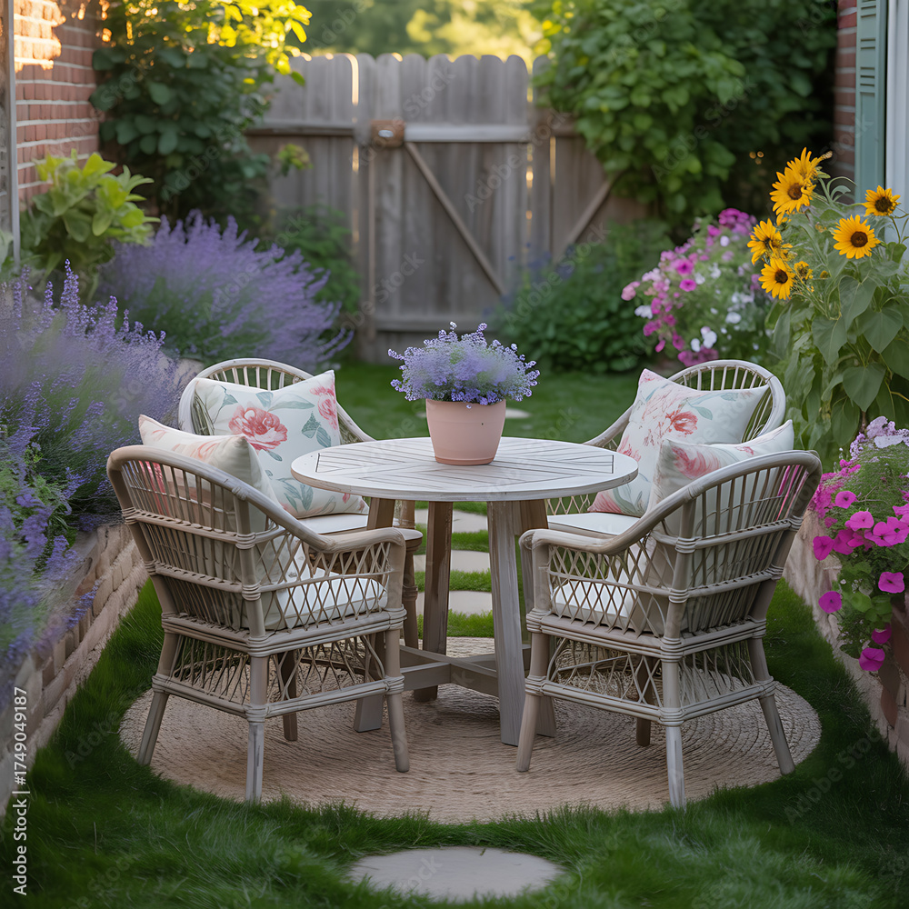 Fototapeta premium garden table and chairs