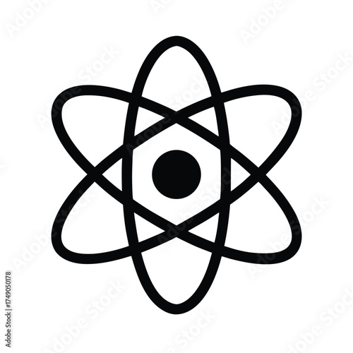 Atom Symbol Icon Vector Illustration