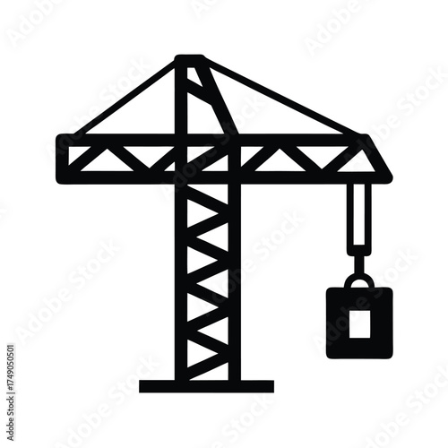 Construction Crane Icon Vector Illustration