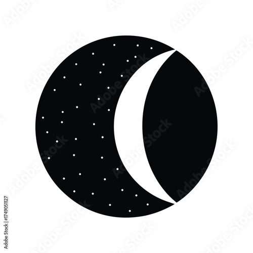 Moon Phase Icon Vector Illustration