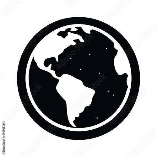 Planet Earth Icon Vector Illustration