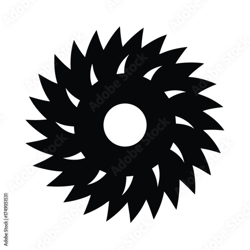 Saw Blade Icon Vector Illustration