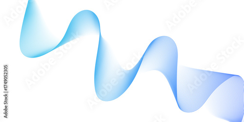 Vector gradient white flow smooth wave energy stripe business liner texture design. abstract sound make white wave the focal element. The white transparent giving it depth and a sense background