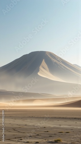 Wallpaper Mural 
keyword: desert, mountain, sand, dune, landscape, sky, horizon, sunrise, light, shadow, nat Torontodigital.ca