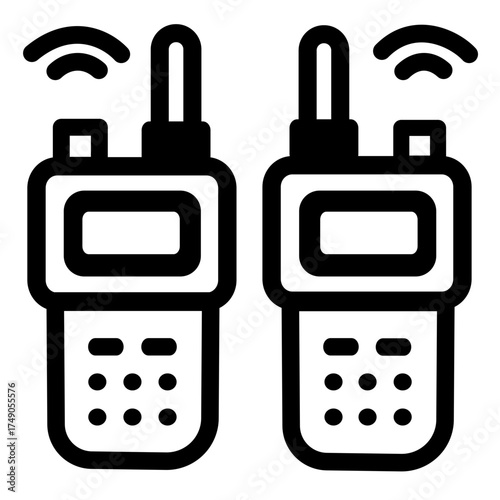 Walkie talkie icon in line style