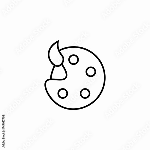 artist paint palette icon sign vector