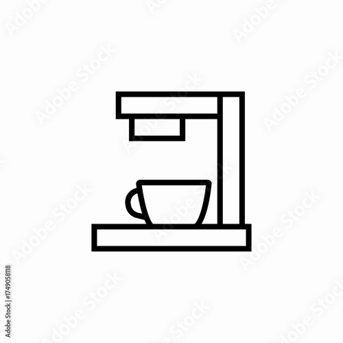 coffee maker cup icon sign vector