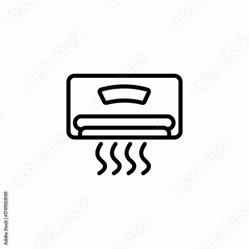 cooling air conditioner icon sign vector