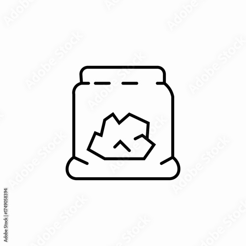 fertilizer bag contents icon sign vector