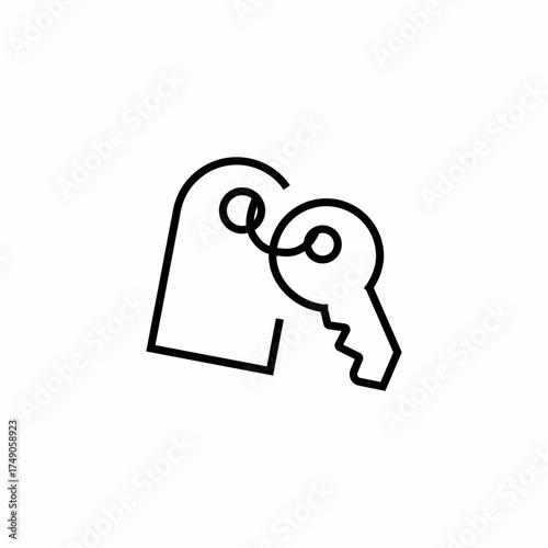 hotel room key icon sign vector