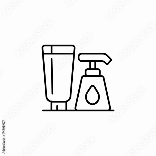 lotion and soap icon sign vector