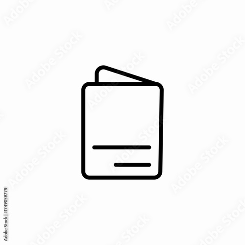 simple menu book icon sign vector