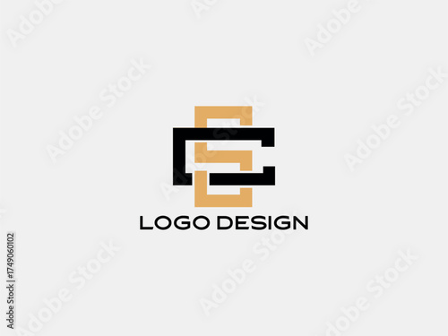 SC lettermark logo with geometric style — elegant modern minimal design for professional business identity