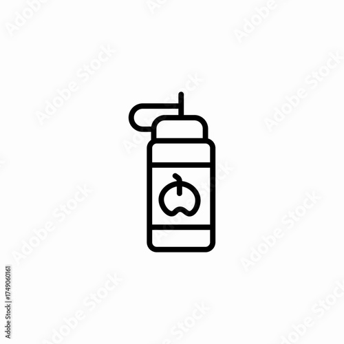 water sports bottle icon sign vector