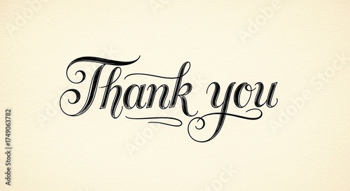 Elegant Thank You Calligraphy Typography Design