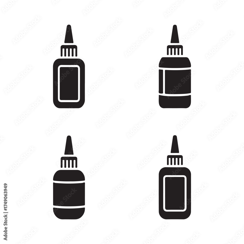 Obraz premium Glue Bottle Office Adhesive Icon