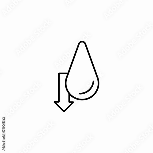 decrease liquid level icon sign vector