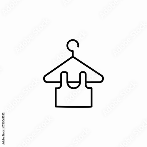 hanger tank top icon sign vector