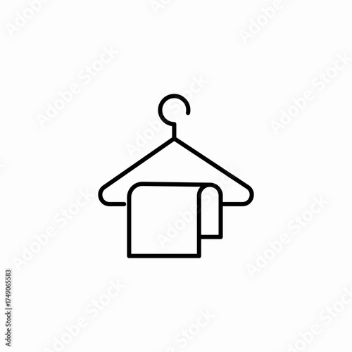 hanger towel folded icon sign vector