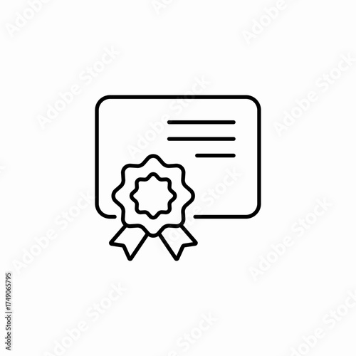 official document certificate icon sign vector