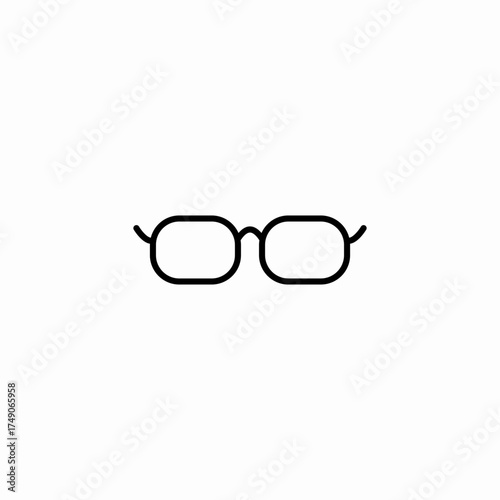 reading glasses spectacles icon sign vector