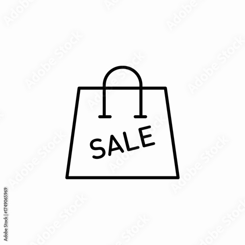 shopping bag sale icon sign vector