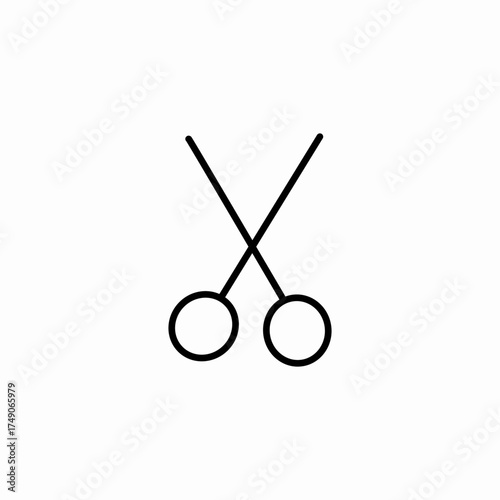 sharp cutting scissors icon sign vector
