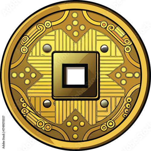 Lunar Digital Innovation jade green coin for eco friendly crypto celebrations and sustainable digital traditions