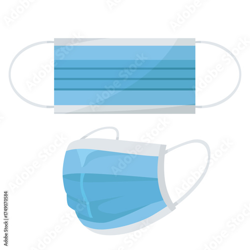 Set different antiviral medical respiratory face masks virus protection